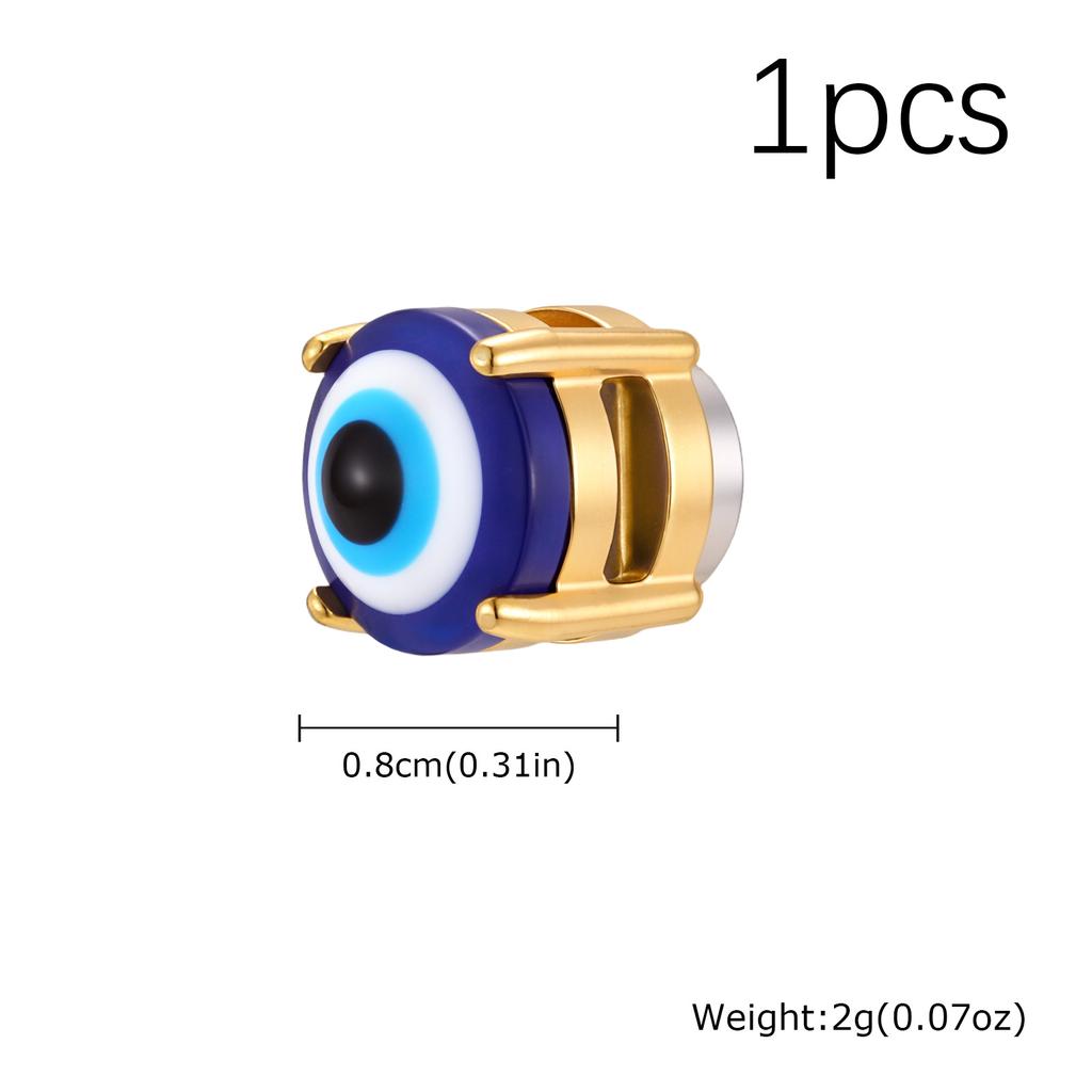 Anti Allergy Devil's Eye Magnetic Clip Earrings for Men,Stainless Steel Blue Eyes Non Perforated Earrings,Talisman Jewelry