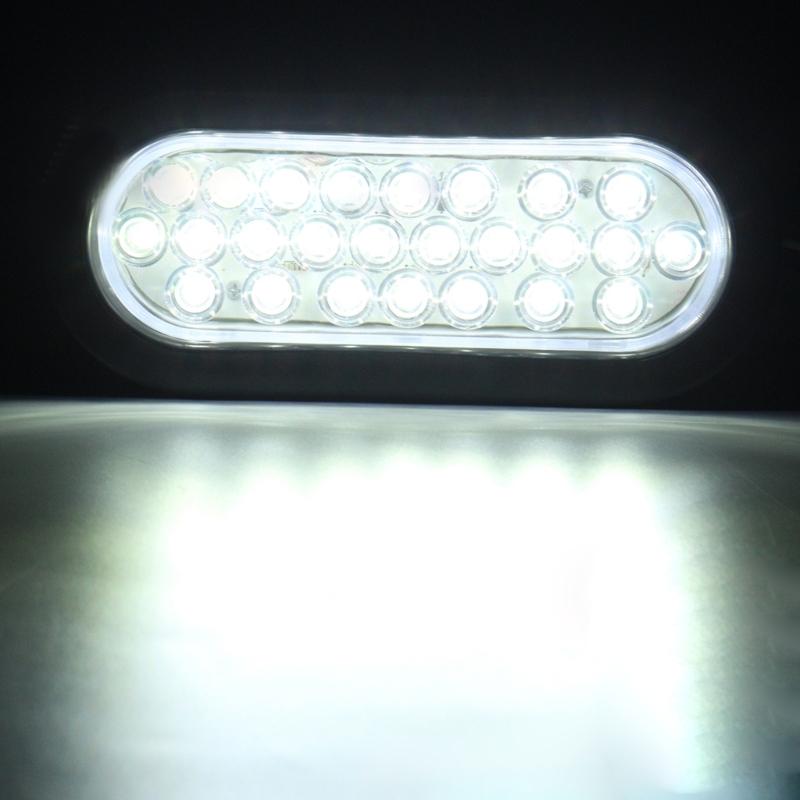 Pack of 2 Tail Lights High Visibility 24LED Recessed Suitable for Enhanced Safety on Trucks and Trailers Large Vehicles