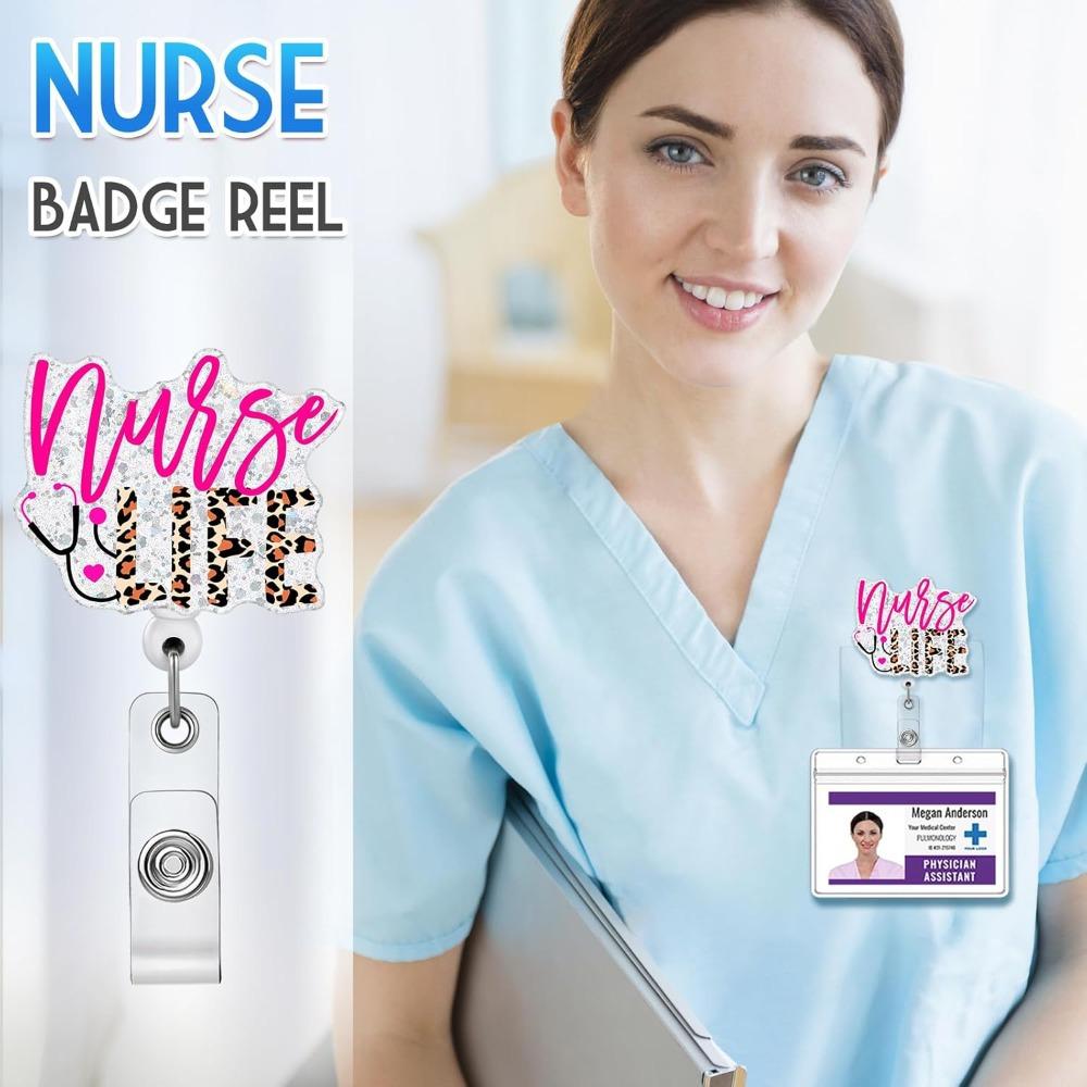 Nurse Life Badge Reel Gift Set. Extendable ID clip for medical assistants & office staff.