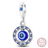 Fit 925 Silver Charms Beads Mysterious Devil's Eye Fatima's Hand Pendant Charms For Women Fine DIY Jewelry