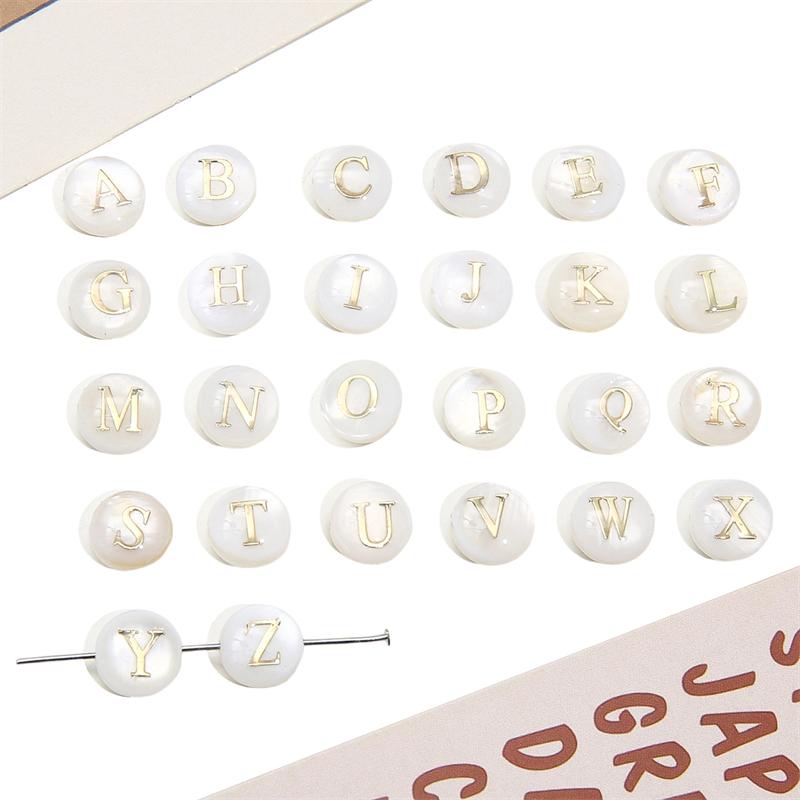 Naturmuschel Doppelseitige Heißprägung Digitale Perlen Für DIY Halskette Armband Ohrringe Schmuckherstellung