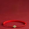 Bracelet Hetian Jade Red Rope Women's New Ashore Transfer Beads Good Luck Red Hand Rope for Girlfriend Gift