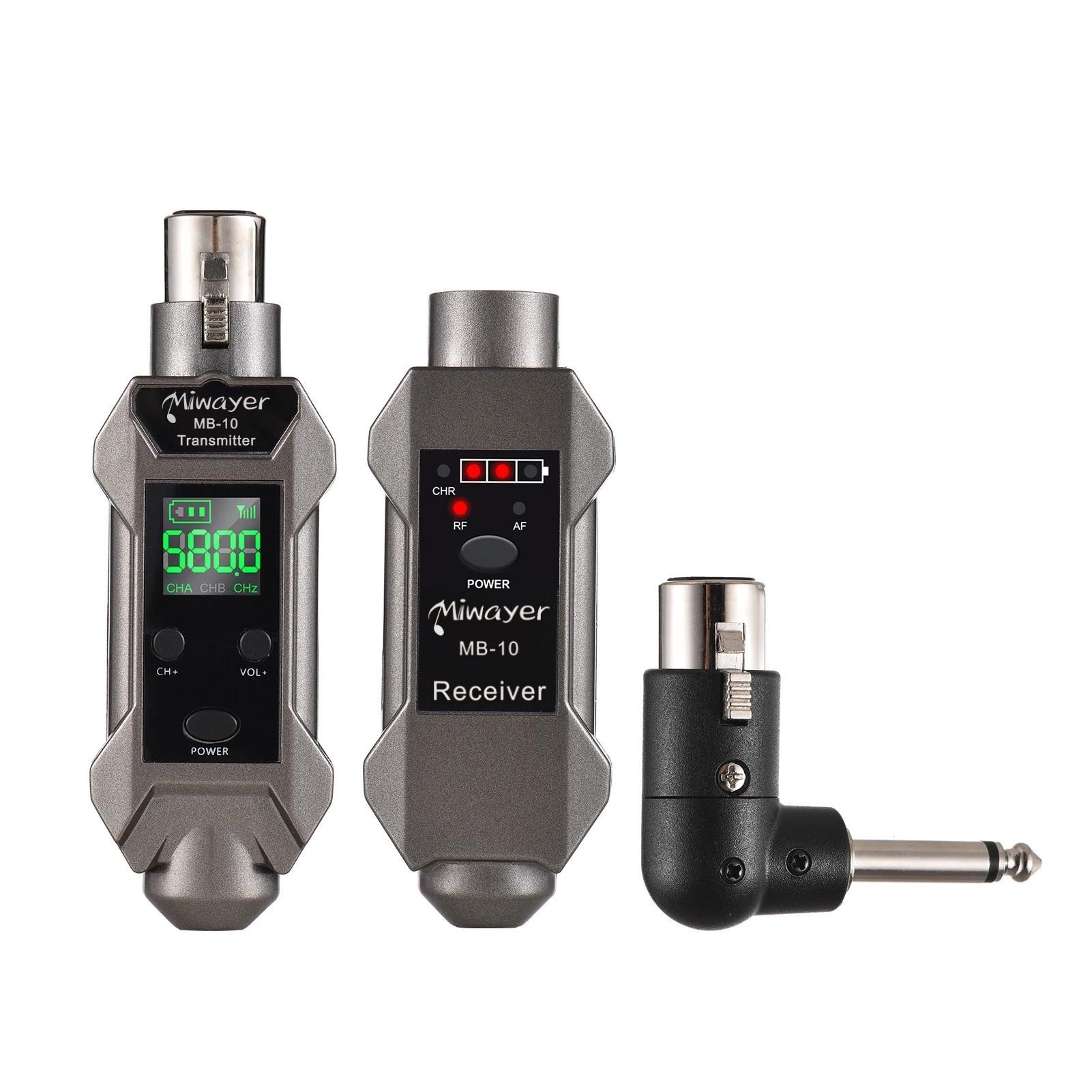 

Miwayer MB-10 UHF Wireless Microphone Converter XLR Transmitter & Receiver Microphone Wireless System For Dynamic Microphone