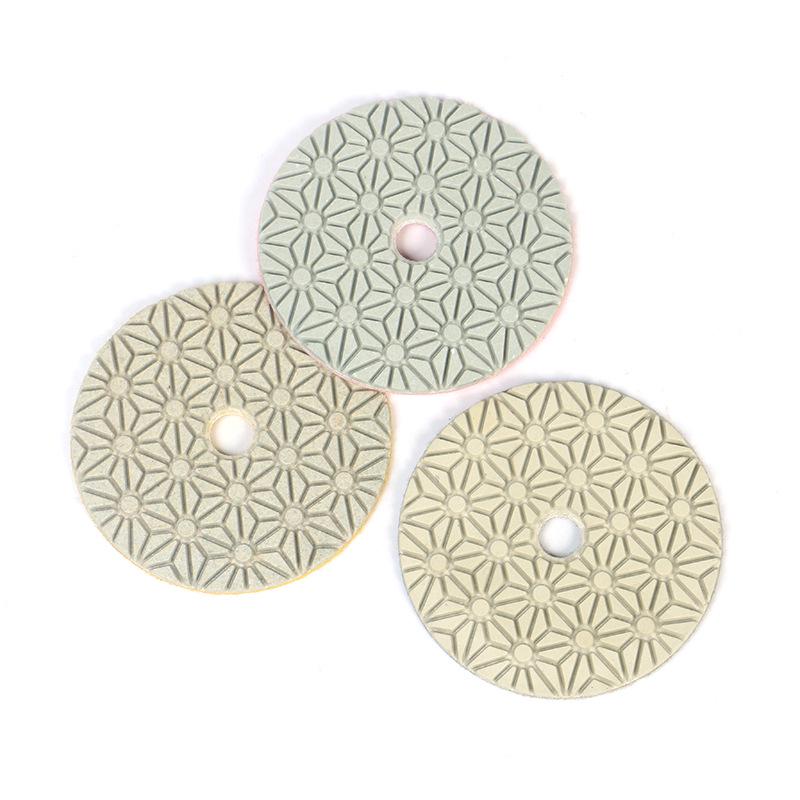 Three-Step 123 Fast Polishing Disc: 4-Inch Marble & Granite Grinder Disc