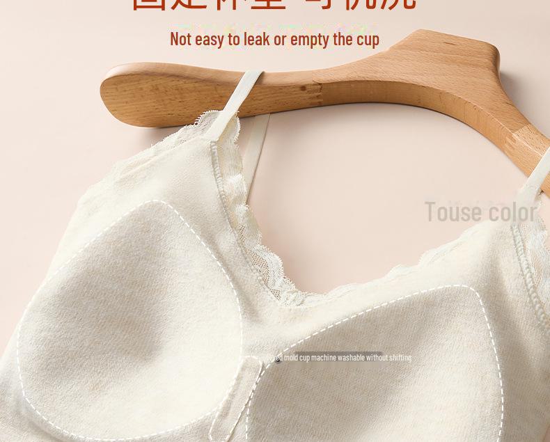 Nahtlose Thermounterwäsche für Damen mit Spitzenträgern, integrierten Polstern, kein BH erforderlich, ideal zum Layern und zur Körperformung