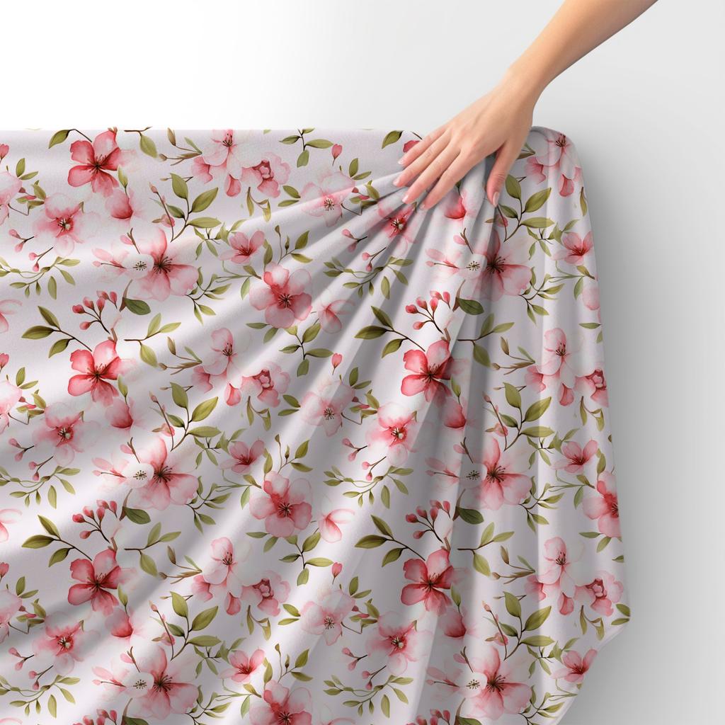Royal Samt Stoff Polyester Zum Nähen - Motiv Blumen - Rdx2754