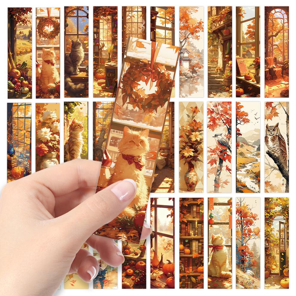 

32pcs, Autumn Bookmarks, Back to School Season, Christmas, Halloween, Teacher s Day, suitable for readers and birthday gifts.