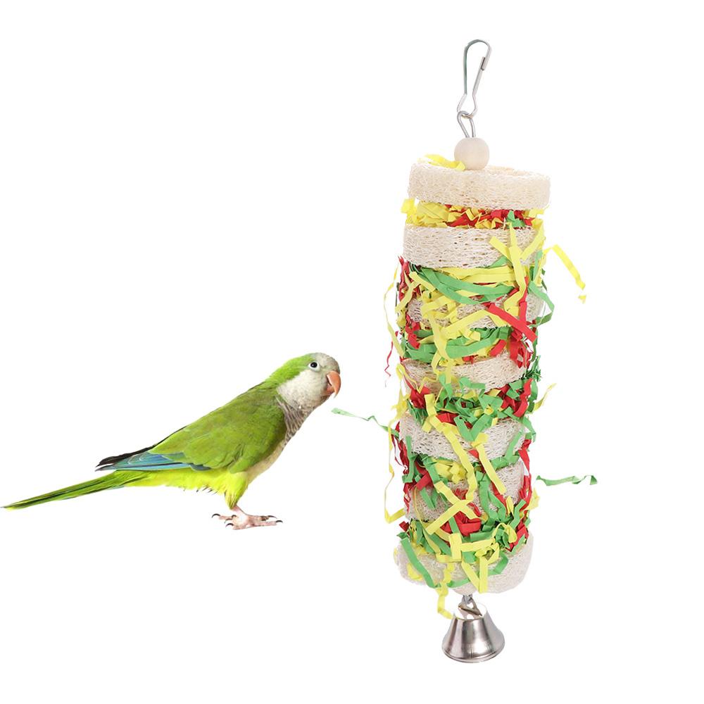 

Handmade Parrot Toys Funny Pet Chew Toys Bird Cage Decoration Bird Toys Parakeet 26cm