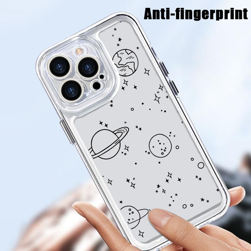 Aircraft Route Print Soft Silicone Case For iPhone 16 Pro Max 15 Pro 14 Plus 13 12 11 XS Astronaut Planet Shockproof Clear Phone Cover