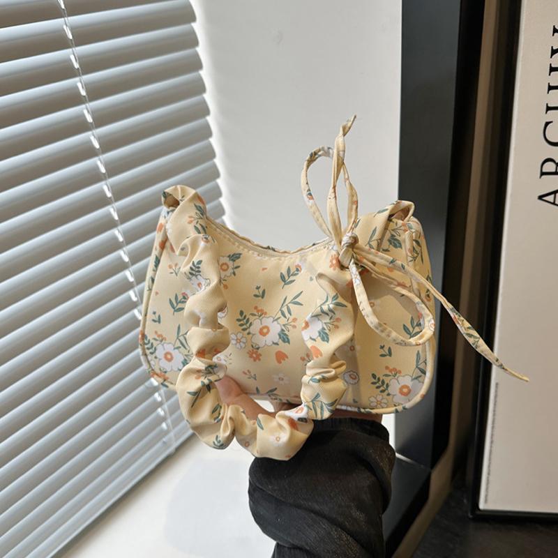 Fashionable Floral Minimalist Underarm Bag Shoulder Bag Japanese Handbag