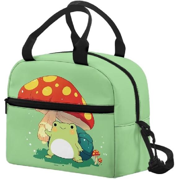 Kawaii Erdbeer-Katze Lunchtasche für Mädchen Kinder 8-10 10-12 Isoliert Lunchbox Tragbar Kühlbox Lunchbag Tragetasche Handtasche Mahlzeitenvorbereitung Organizer Arbeit Schule