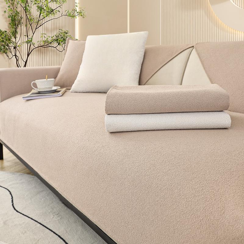 Einfarbige Sofabezüge für das Wohnzimmer, rutschfest, verdickt, Couch-Überwürfe, Ganzjahres-Universal-Sofamatte, Rückenlehnen-Handtuch A 70x70cm 1pc
