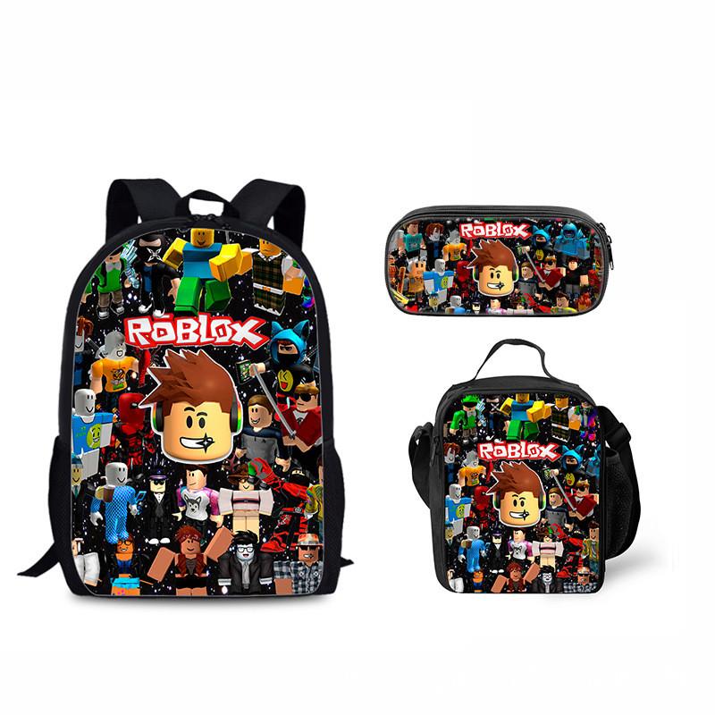 Roblox Kids Backpack Set With Cartoon Print For School And Travel