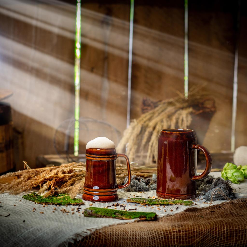 KADAX Bierkrug 500ml Groß Steinzeug Geschenk