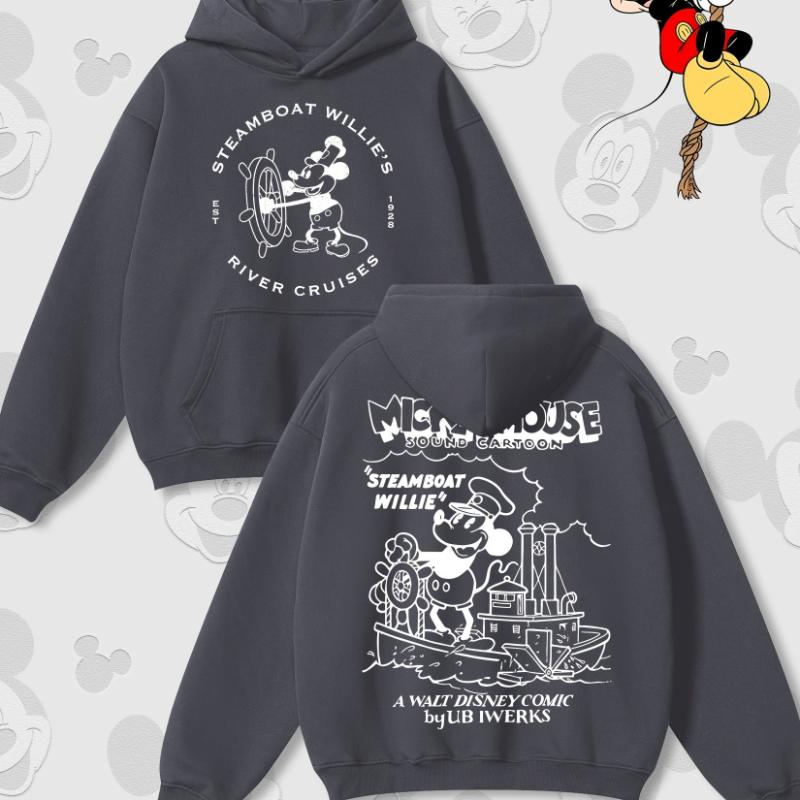 

Мультяшный принт Дисней Осенне-зимний худи с капюшоном, с круглым вырезом, с длинными рукавами, свободного повседневного стиля, подходит для мужчин и женщин 3XL