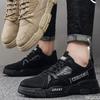 Large Size Spring and Autumn New Breathable Workwear Men's Shoes Versatile Thick Soled Construction Site Work Board Shoes Men