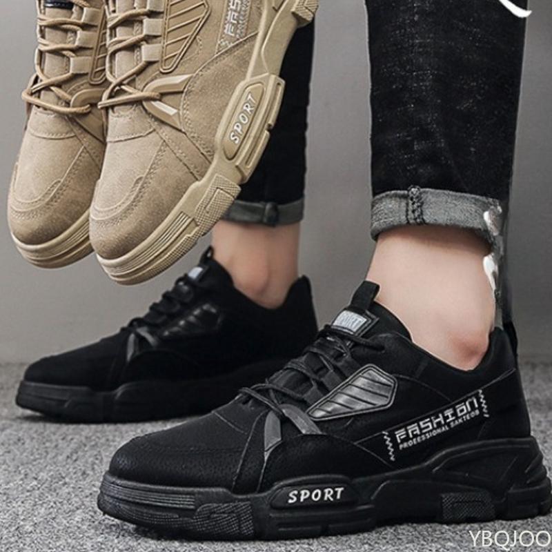 Large Size Spring and Autumn New Breathable Workwear Men's Shoes Versatile Thick Soled Construction Site Work Board Shoes Men