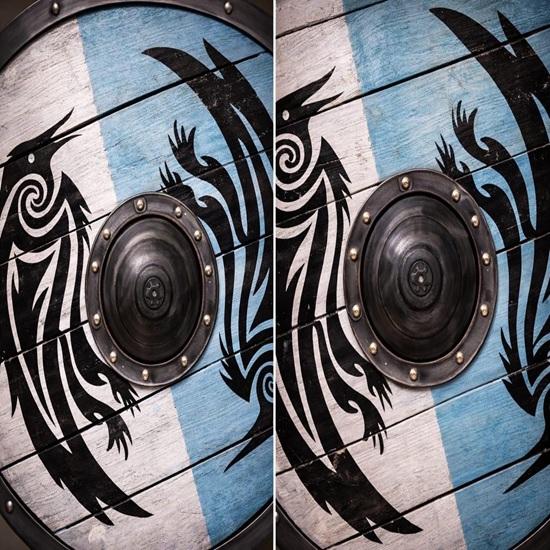 Handmade Raven Viking Shield, Valhalla Decor, 60.96 cm