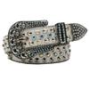 Blingbling Rhinestones Waist Belt Studded Grommet Buckle Rivets Costumes Rhinestones Heavy Duty for Jeans Pants