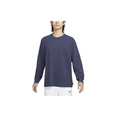 Sportswear Premium Essentials Solid Color Casual Pullover Loose Fit Crew Neck Long Sleeve Drop Shoulder T-Shirt Men Tops DO7391-437