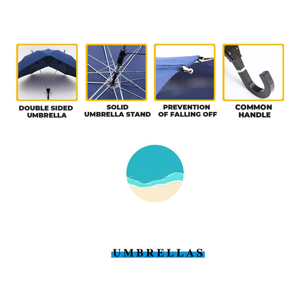 Couple Umbrella, Sun Protection And Rain Protection Double Umbrella
