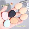 1/6/10Pcs Mini Finger Puff Foundation Small Air Cushion Powder Sponge Face Concealer BB Cream Cosmetic Applicator Makeup Tools