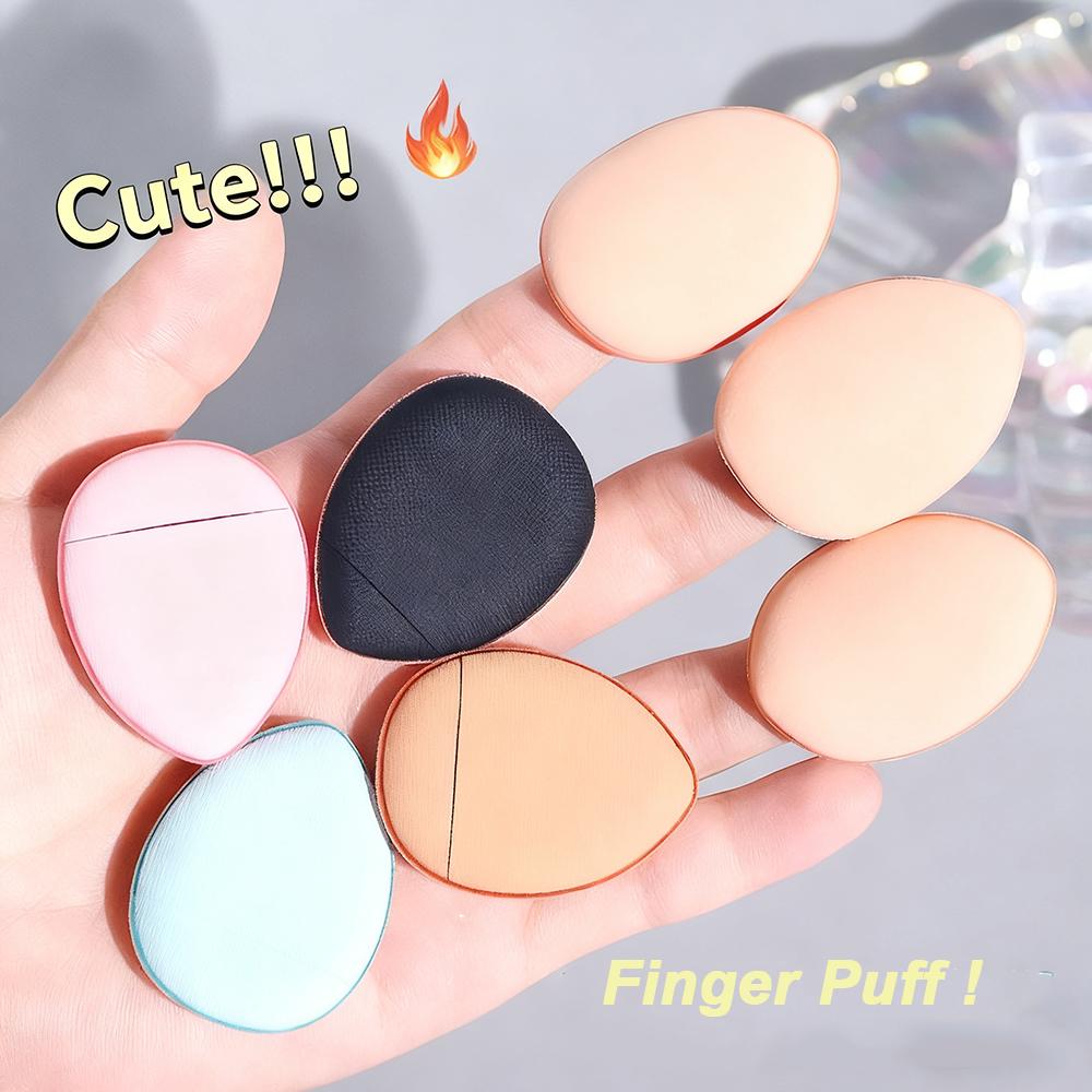 1/6/10Pcs Mini Finger Puff Foundation Small Air Cushion Powder Sponge Face Concealer BB Cream Cosmetic Applicator Makeup Tools
