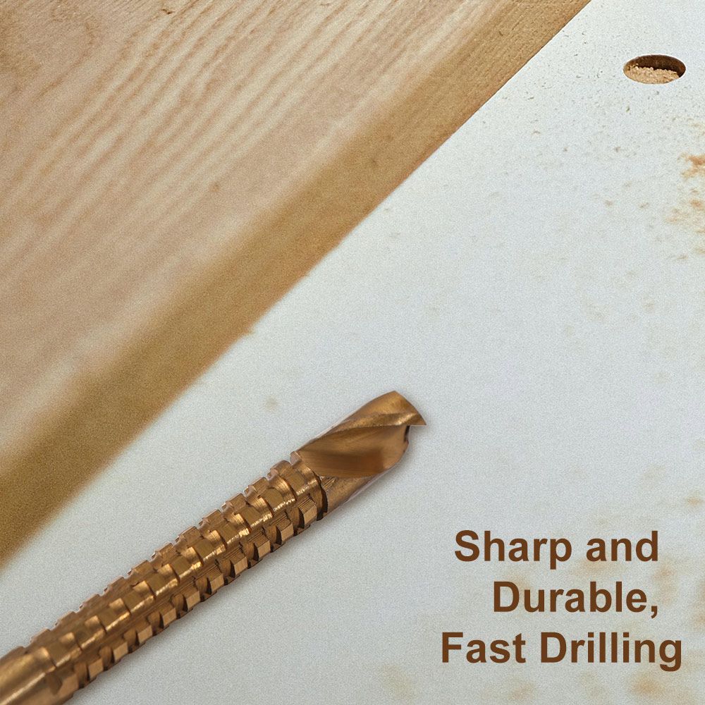 6pcs Hole Opening Grooving Drills Multi-functional HSS Drill Bits 3 in 1 Twist Bore Bits  Carpenter