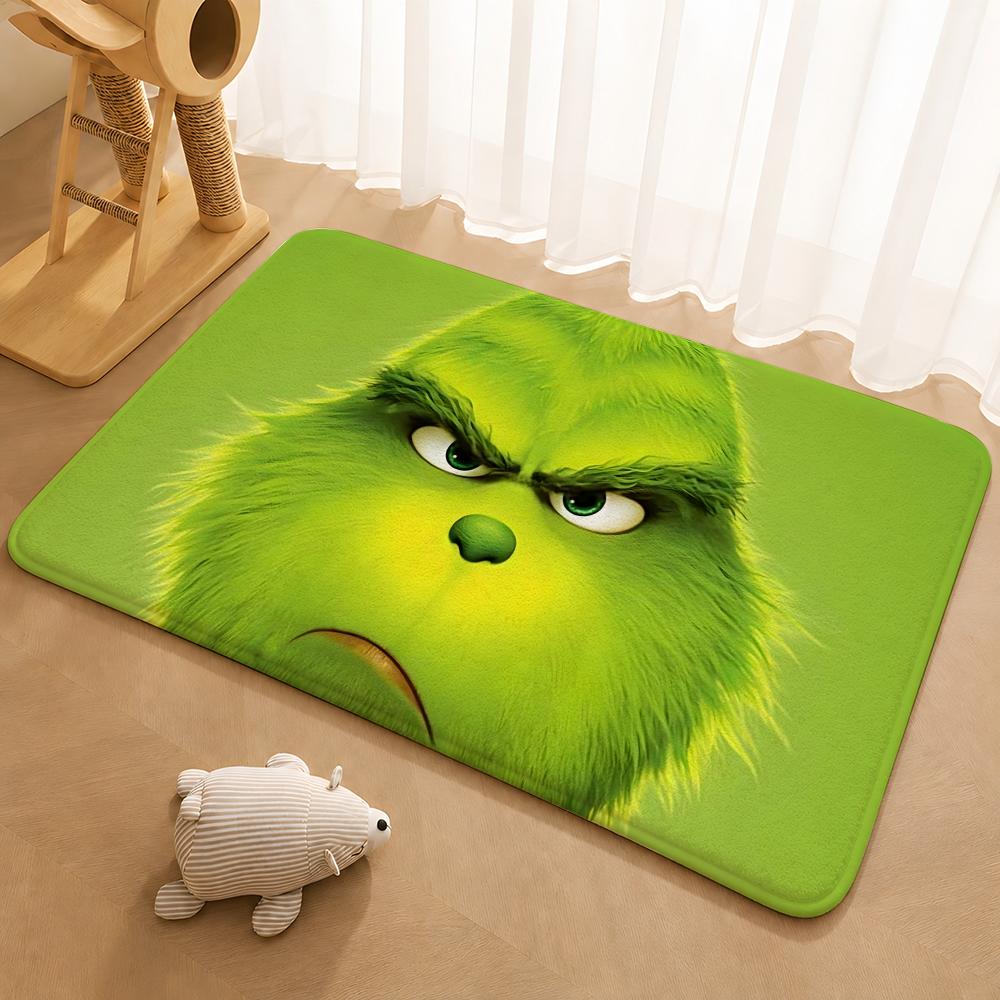 How The G-Grinch S-Stole Christmas Floor Mat Floor Mat Soft Flannel Non-Slip Door Rug for Living Room