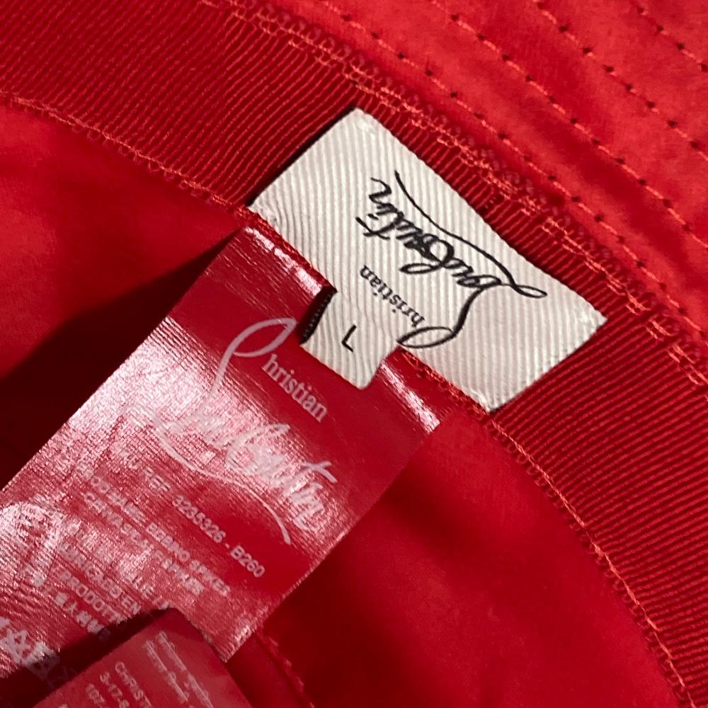 Christian Louboutin 3235326 Studs BOBINO bucket hat bob hat cotton Black Unused