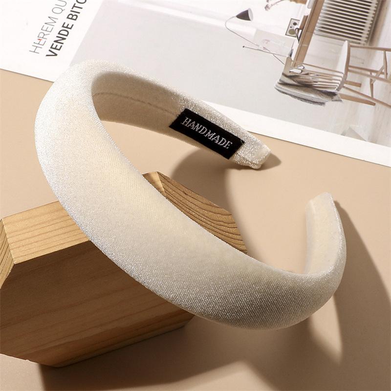 Minimalist Women Headpiece Soft Velvet Cloth Hair Hoop for Lady Girls Shopping Wash Face Head Wears Simple Sponge Headband