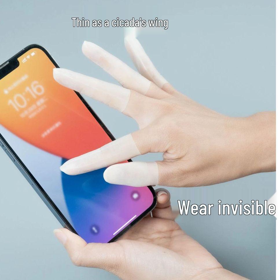 Latex Finger Cots - Disposable, Moisturizing, Frosted Tip, Anti-Crack, Waterproof.