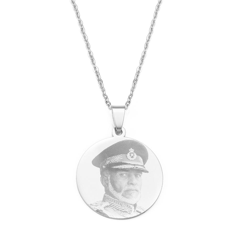 Anniyo 3CM Pendant Necklace of Sultan Qaboos Bin Said, Sultan of Oman Jewelry  #D0015 45cm or 17.7 Inches