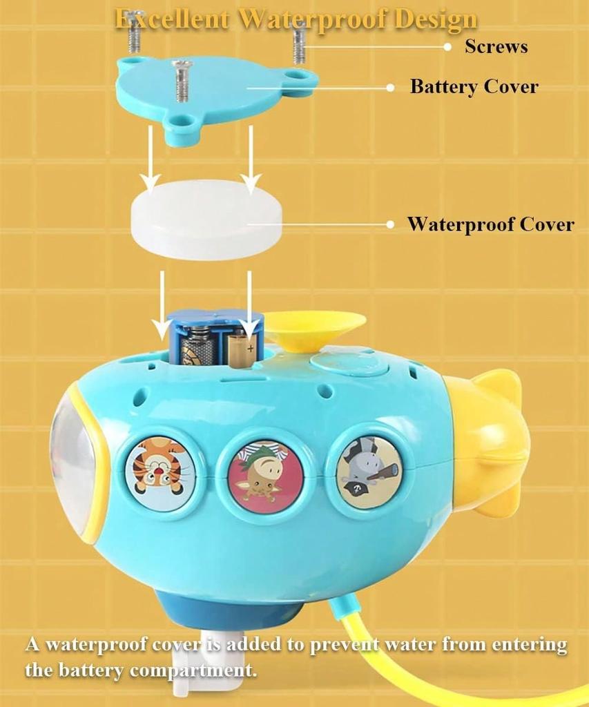Kids Bath Toys For Kids Electric Submarine Shower Sucker Swimming Toys Spray Water Toys Water Toys Sprinkler Kids Shower Toys