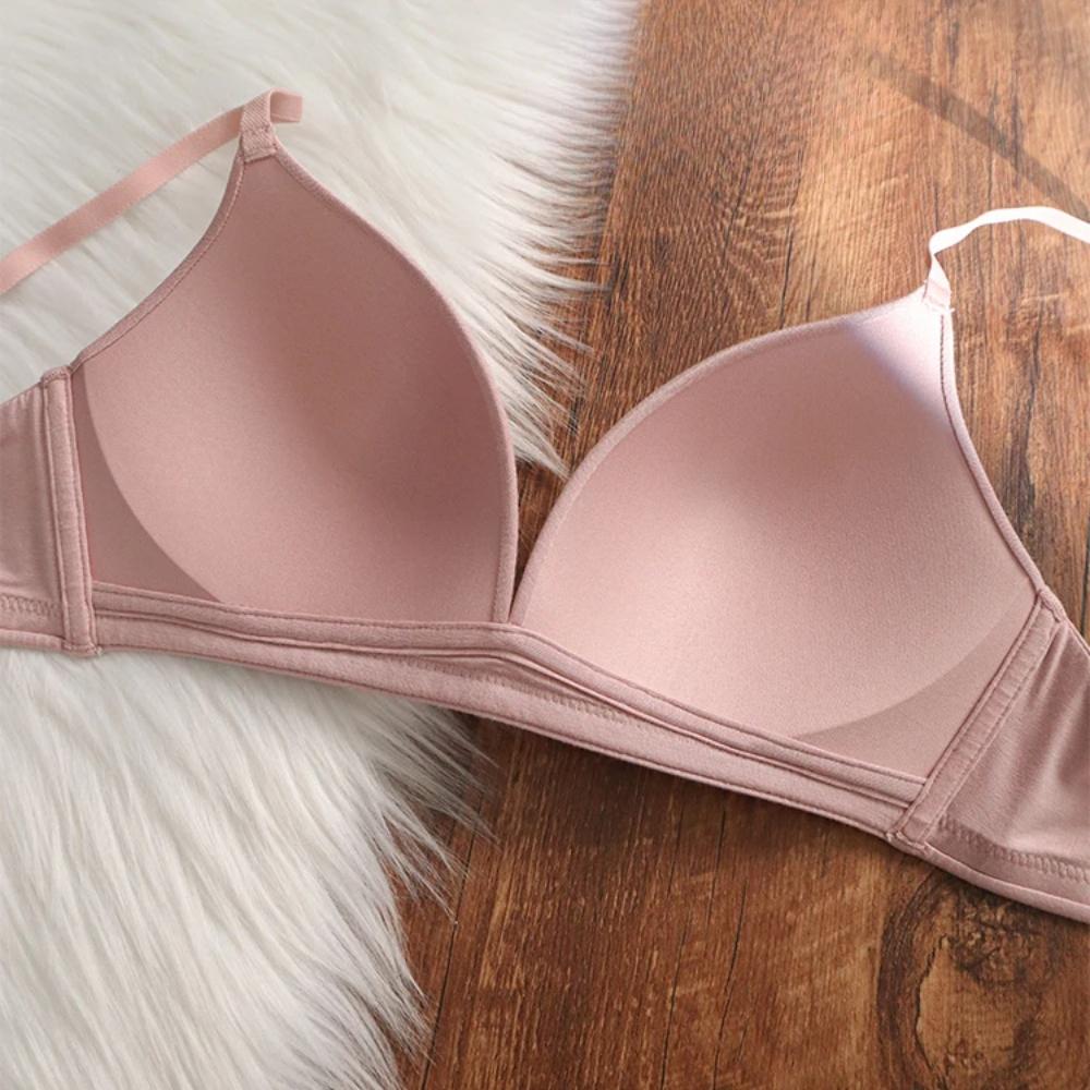 New Seamless Women's Underwear Sexy Deep V Push Up Bra Wireless Caramel Color Lingerie Adjustable Strap Comfort Brassiere