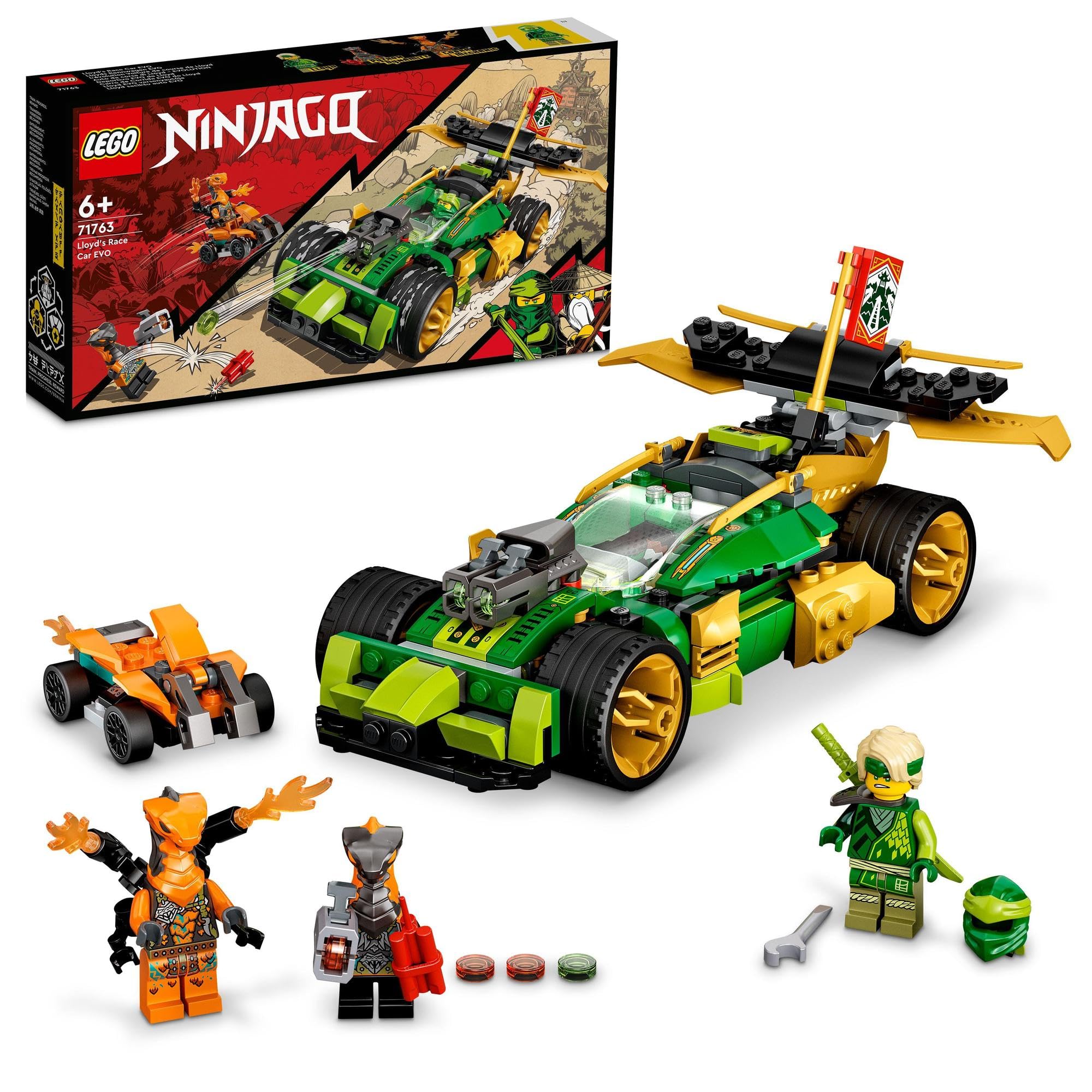 

LEGO Ninjago Гоночная машина Ллойда EVO 71763, Игрушка, Строительные блоки, Подарок, Машина, Ниндзя, Для мальчиков, От 6 лет
