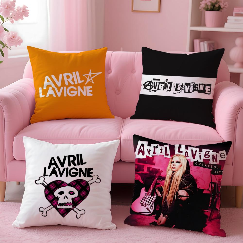 Singer - Avril Lavigne Cushion Cover Cushion Cover Set 4Pcs 50X50 45X45 40X40 Pillowcase Decorative Sofa Home Decor