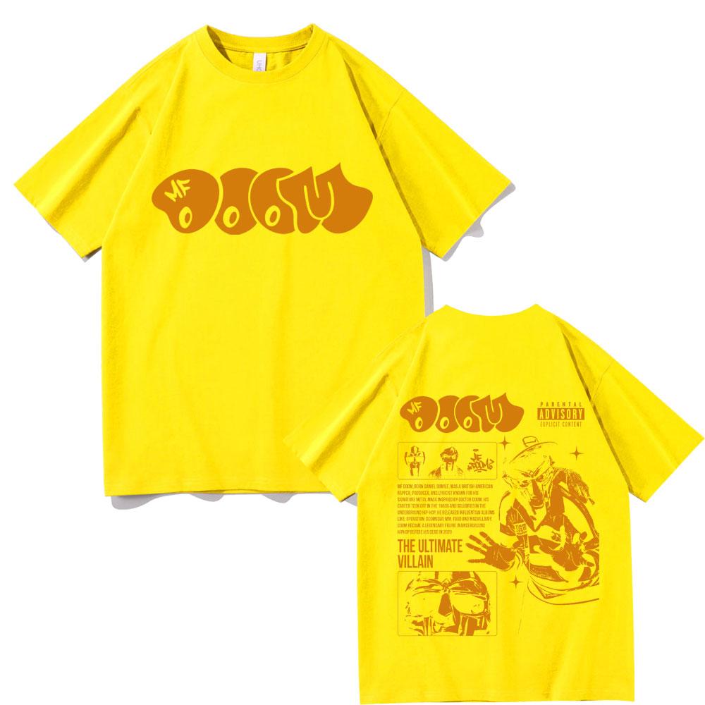 Rapper Madvillain Mf Doom Album Madvillainy The Ultimate Villain T-shirts Men Hip Hop Oversized Tshirt Casual O-collar T Shirts