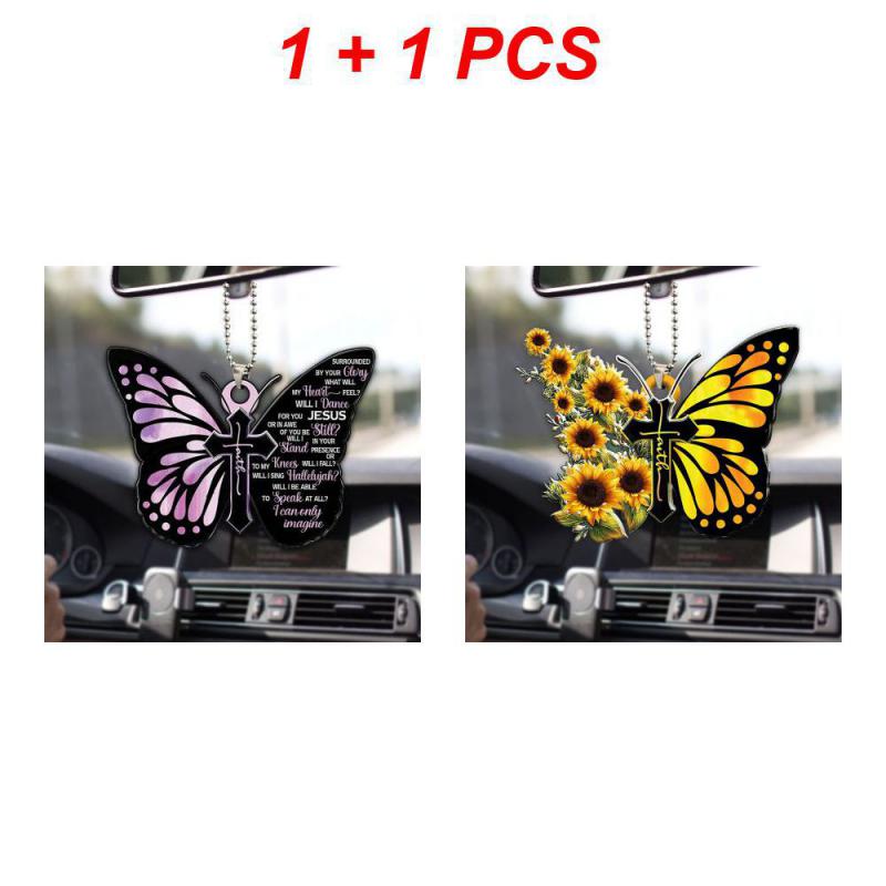 

2/3/4PCS Butterfly Cross Shape Design Widget Universal Creative Do Not Fade Personalized Style Car Interior Accessories