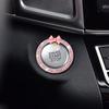 Alloy Crystal Car Decorative Ring with Rhinestone Bow for Start Engine Stop Button, 1pc Vehicle Ignition Bling Accessory
