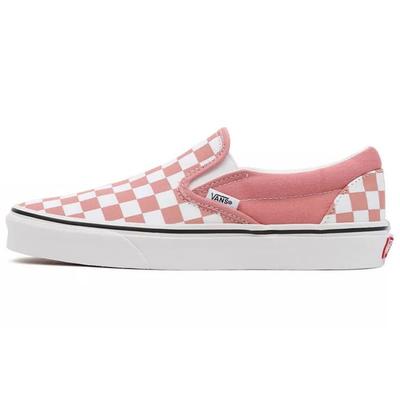 Scarpe da Skate Slip-On Basse a Scacchi Rosa e Bianco Sneakers da Donna VN000XG8B01