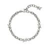 Nova Silver (W) Pave Link Station Bracelet Hl1B54121W9180