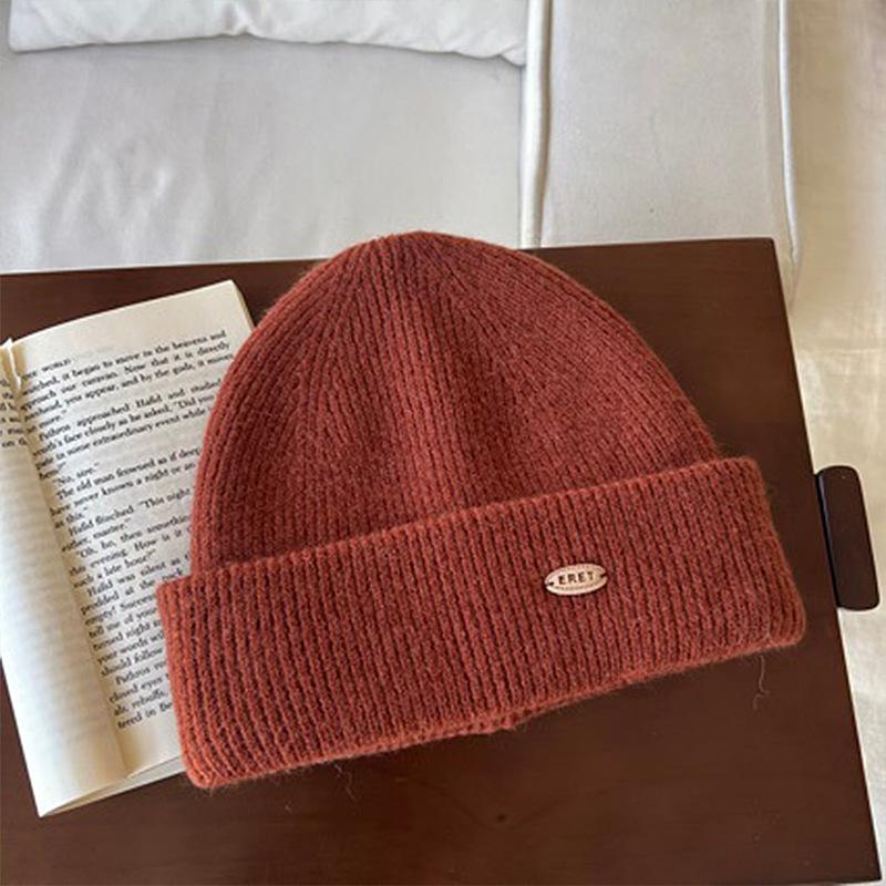 Women's Double-layer Thickened Autumn and Winter Warm Ear Protection Knitted Hat Versatile Piles of Hats Cold Hat Men