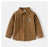 2024 Boys' Cartoon Embroidered Long Sleeve Lapel Shirt