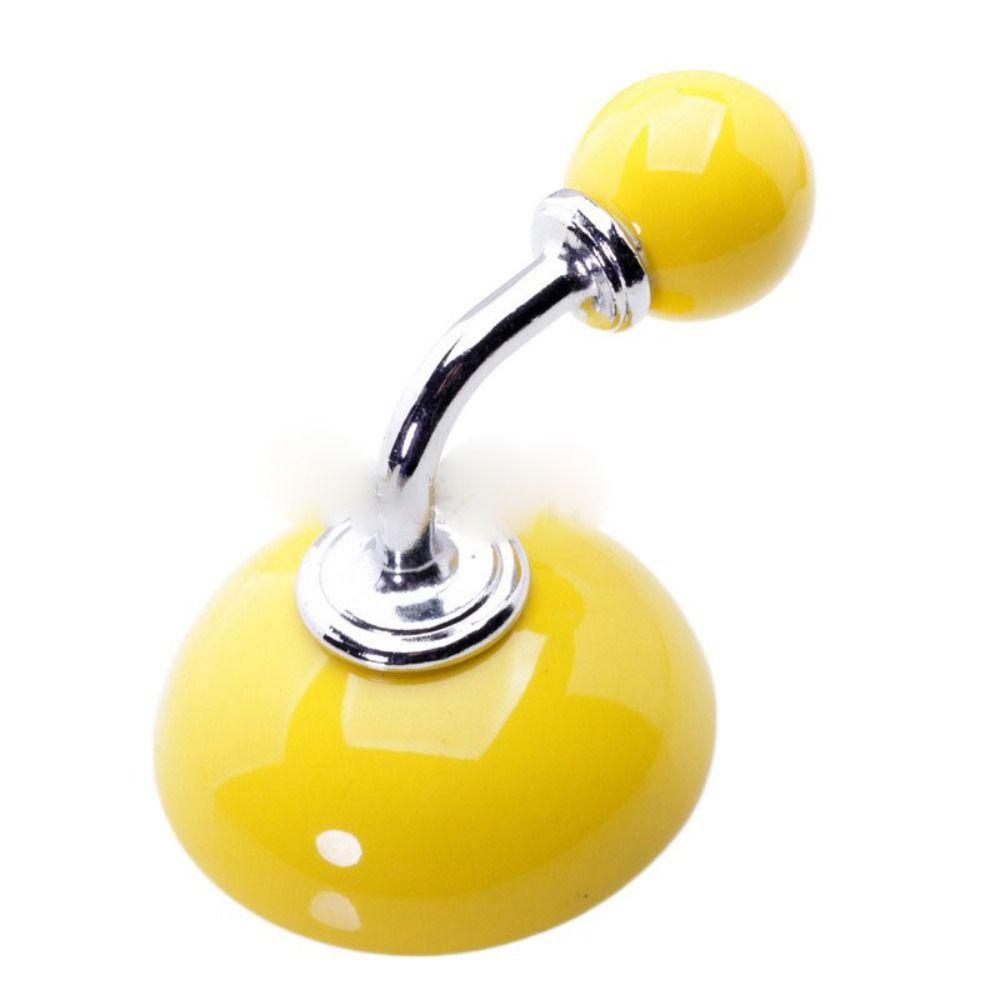 

Candy Colors Ceramic Hooks Zinc Zinc Zinc Alloy Ceramic Single Hook Towel Hooks Wall Hooks Keys жёлтый