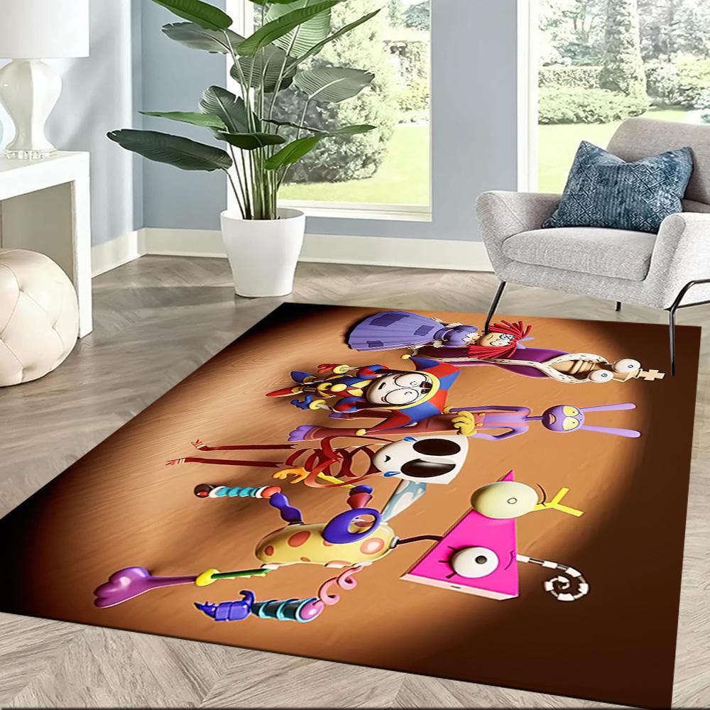 The Amazing Digital Circus Game Square Rugs Are a Great Choice for Living Rooms, Bedrooms, Home Décor, and As Gifts.