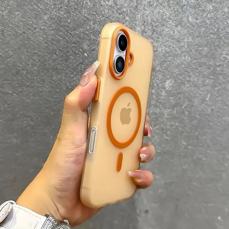 Matte Candy Magnetic Wireless Charge Transparent Case For iPhone 17 Air 16 15 14 13 12 Pro Max For Magsafe Shockproof Hard Cover