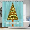 Tu Bathroom Curtain Christmas Pattern Festive Holiday Decor Shower Curtain Modern Abstract Art Home Textile Waterproof Fabric