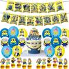30 stuks Minion Feestartikelen omvatten een Banner, Taarttoppers, Ballonnen