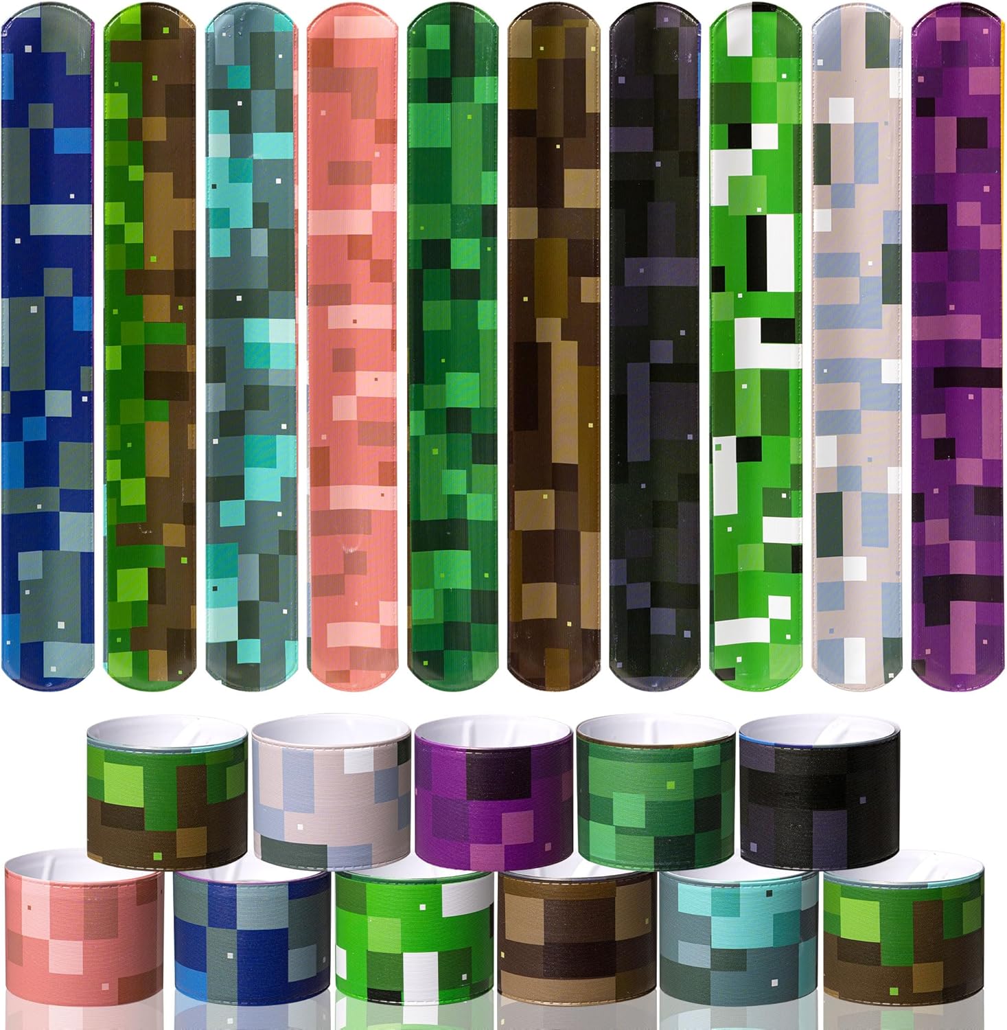 

20Pcs Birthday Party Supplies,Slap Wristband Set,Best for Fill Up the Goodie Bags